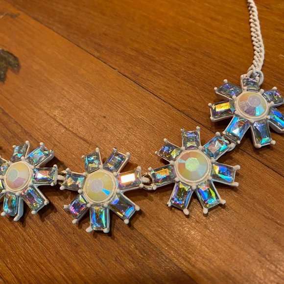 CREWCUTS BY J. CREW PINK & IRIDESCENT CRYSTAL STATEMENT NECKLACE NWOT - Picture 9 of 11